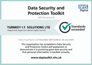NHS Data Security and Protection Toolkit — Standards Exceeded